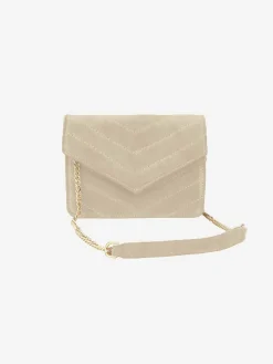 Shop Laurie Bag Suede Beige Tassen