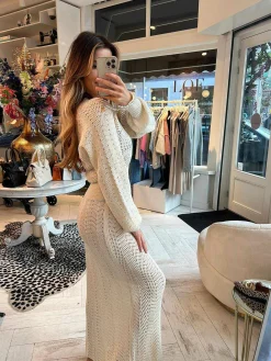 New Layla Maxi Dress Beige Jurken