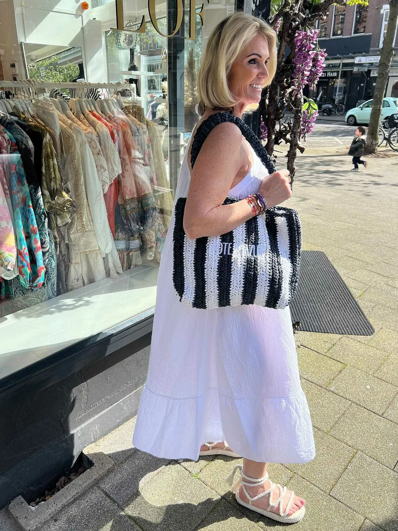 Discount Lily One Shoulder Mousseline Dress White Jurken