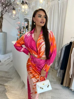 Best Lina 2 Delig Set Pink & Orange Sets