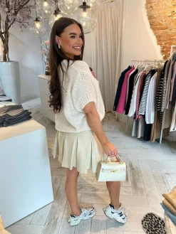New Lola Peplum Skirt Beige Rokken