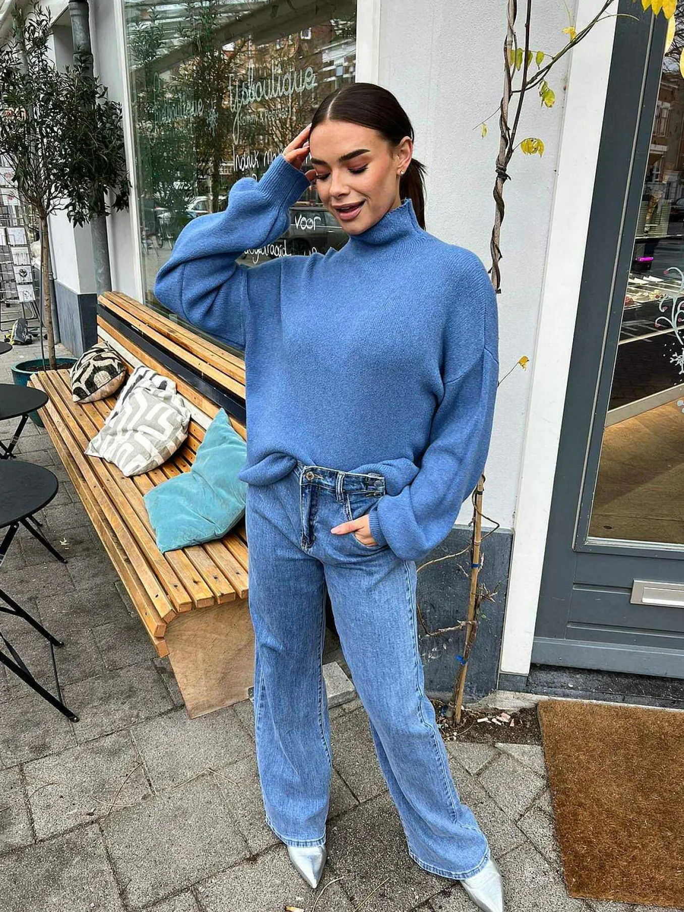 Hot Lot Sweater Denim Blue Truien