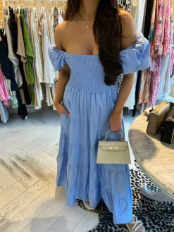 Fashion Loua Maxi Dress Baby Blue Jurken