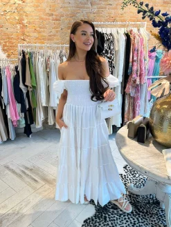 Store Loua Maxi Dress White Jurken