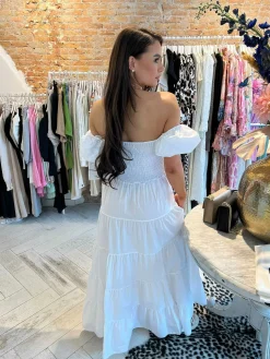 Store Loua Maxi Dress White Jurken