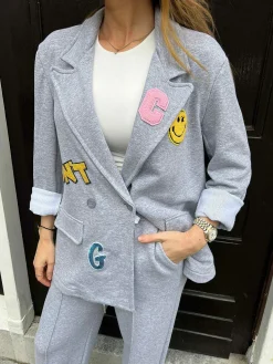 Fashion Louisa Blazer Grey Blazers