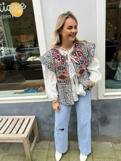 Outlet Lua-May Bow Blouse White Tops & Blousjes