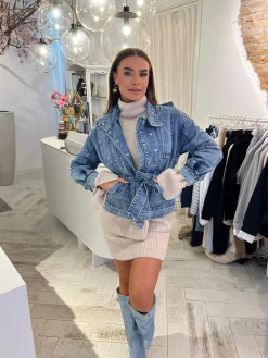 Discount Mabel Denim Jacket Blue Jassen