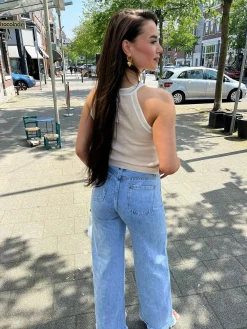 Outlet Mara Halter Top Beige Tops & Blousjes