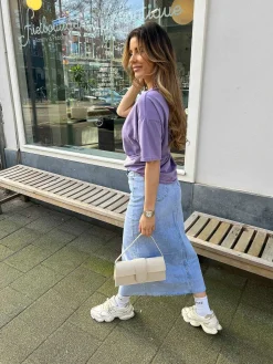 Discount Maxi Denim Skirt Light Blue Rokken