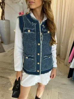 Cheap Maya Denim Gilet Gilets