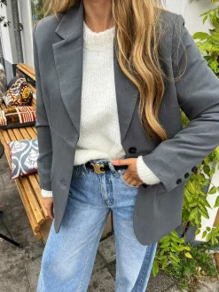 New Molly Oversized Blazer Dark Grey Blazers