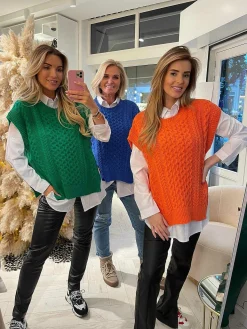 Store Nila Spencer Set Kobalt Truien