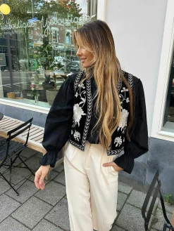 Hot Nina Padded Blouse Black Tops & Blousjes