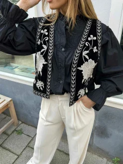 Hot Nina Padded Blouse Black Tops & Blousjes