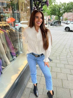 Online Nina Padded Blouse Ecru Tops & Blousjes