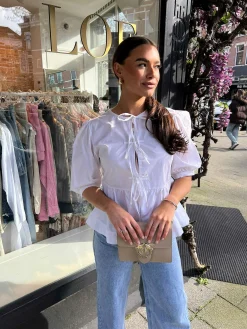 Best Nine Bow Blouse White Tops & Blousjes
