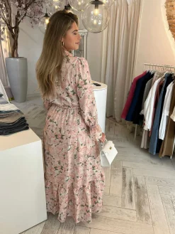Online Noa Flower Maxi Dress Pink Jurken