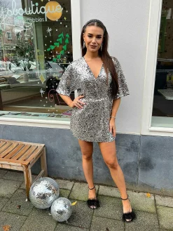 Sale Nola Sequin Dress Silver Jumpsuits