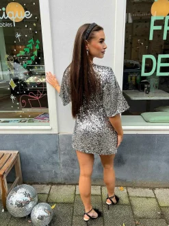 Sale Nola Sequin Dress Silver Jumpsuits