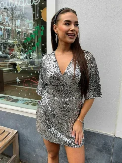 Sale Nola Sequin Dress Silver Jumpsuits