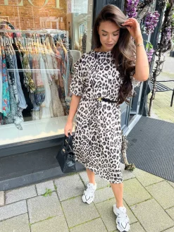 Hot Nona Basic Cap Dress Leo Jurken