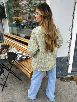 Cheap Noor Print Jacket Green Jassen