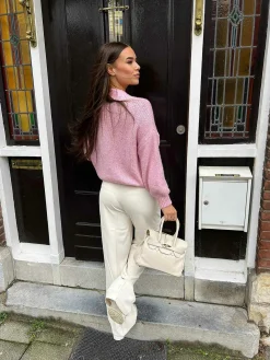 Best Paris Sweater Soft Pink & Gold Truien