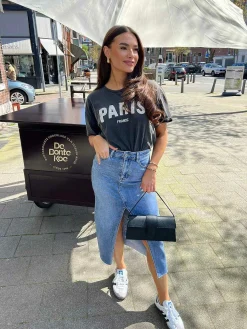 Cheap Paris Tee Dark Grey Tops & Blousjes