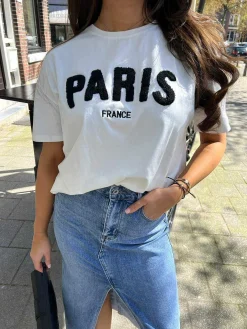 Hot Paris Tee White Tops & Blousjes
