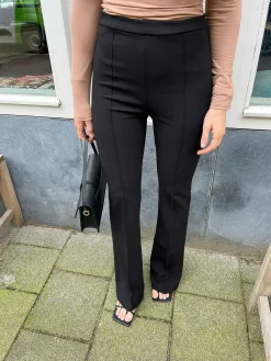 Online Perfect High Flared Black Broeken