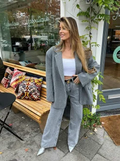 Fashion Perfect Oversized Blazer Grey Blazers