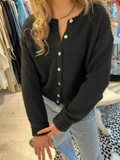 Hot Pien Cardigan Black Vesten