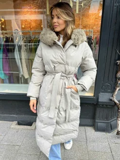 Hot Roxy Puffer Coat Taupe Jassen