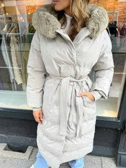 Hot Roxy Puffer Coat Taupe Jassen