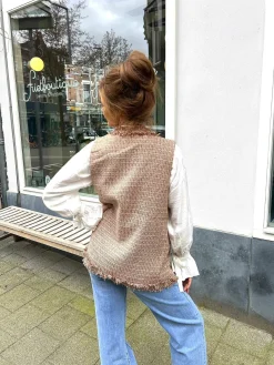 Flash Sale Ruby Fringe Gilet Camel Gilets