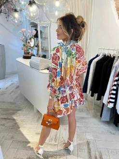 Sale Ruby Golden Print Dress Multicolor Jurken