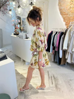 Cheap Ruby Golden Print Dress Purple Jurken