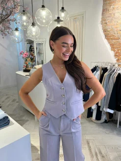 Clearance Saar Gilet Mauve Gilets