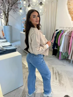 Online Sam Cropped Jacket Beige Jassen