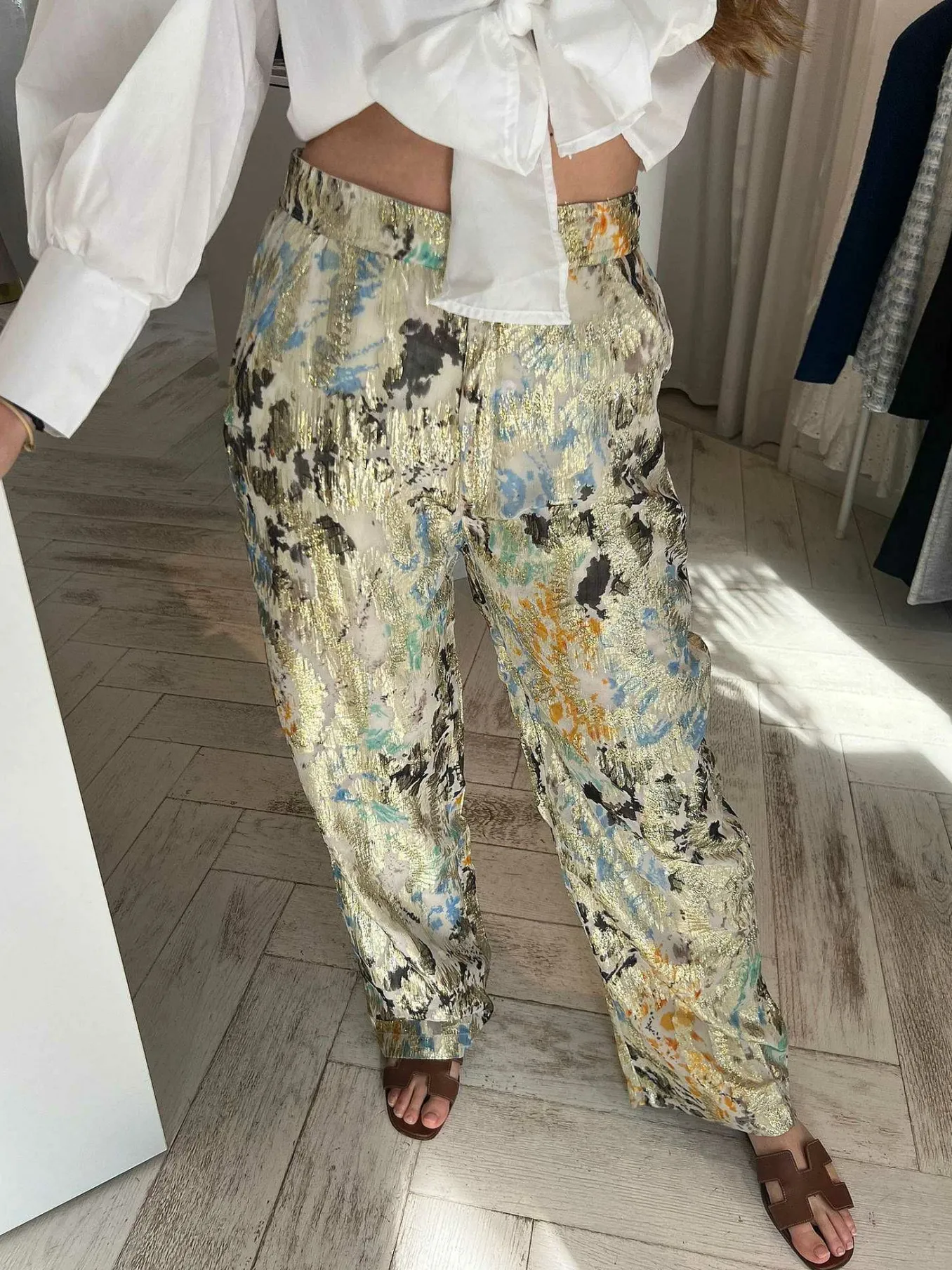 Cheap Senna Multicolor Pantalon Blue Broeken