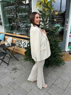 Best Sale Sequin Flared Pants Champagne Broeken