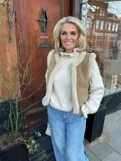 Sale Soft Lammy Gilet Camel Gilets