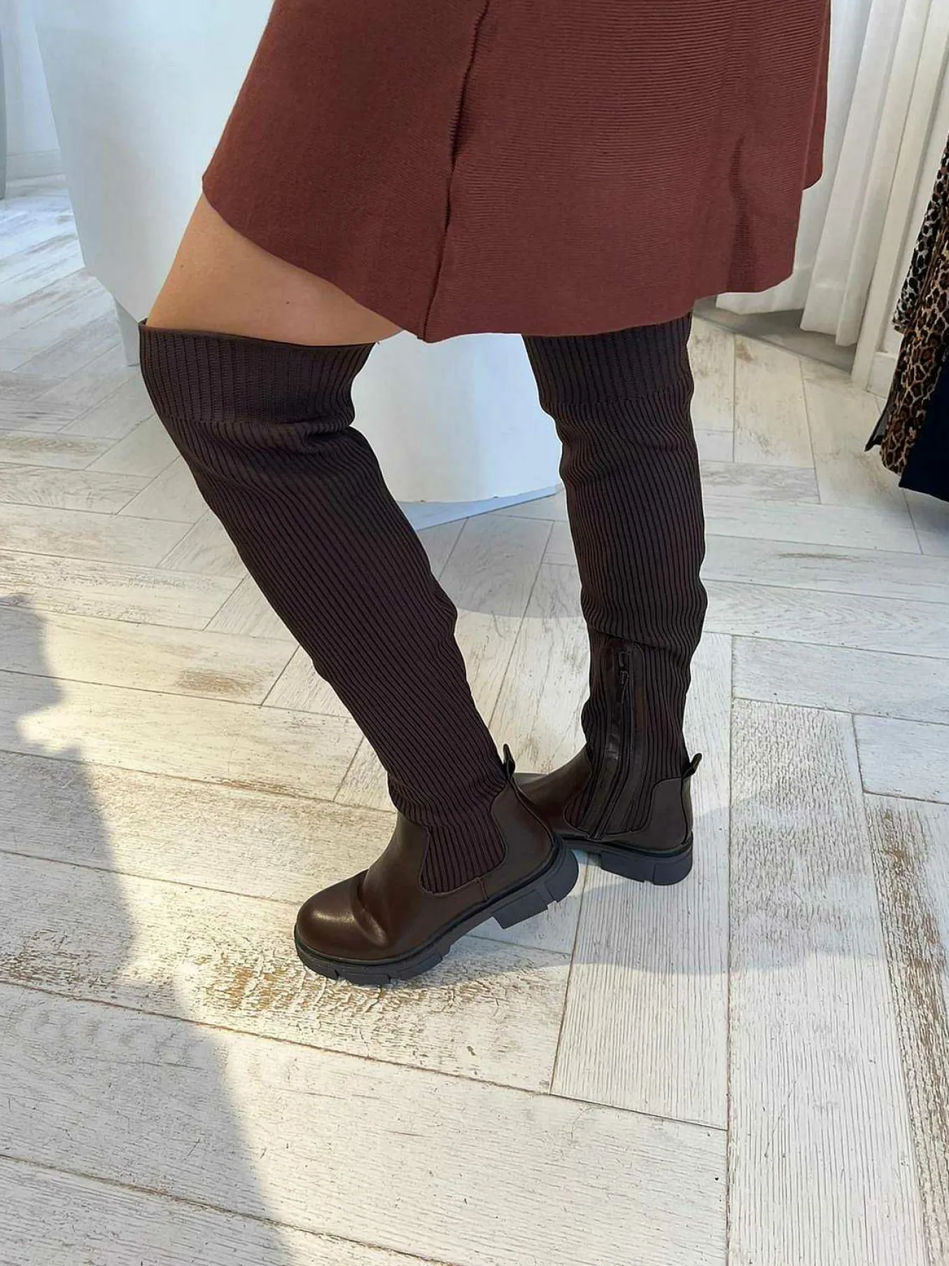 New Stacey Overknee Boots Choco Laarzen
