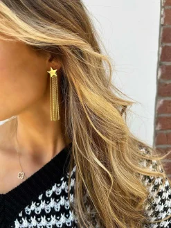Flash Sale Statement Earrings Stars Gold Oorbellen