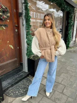 Clearance Teddy Bodywarmer Camel Gilets