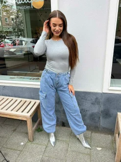 Best Sale Tessi Basic Long Sleeve Top Grey Tops & Blousjes