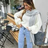 Hot The Supersoft Scarf Light Grey Mutsen & Sjaals
