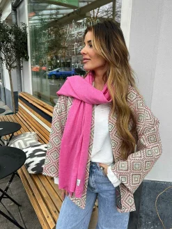 Store The Supersoft Scarf Pink Mutsen & Sjaals