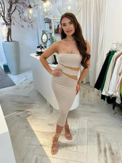 Flash Sale Unique Zola Dress Nude Jurken
